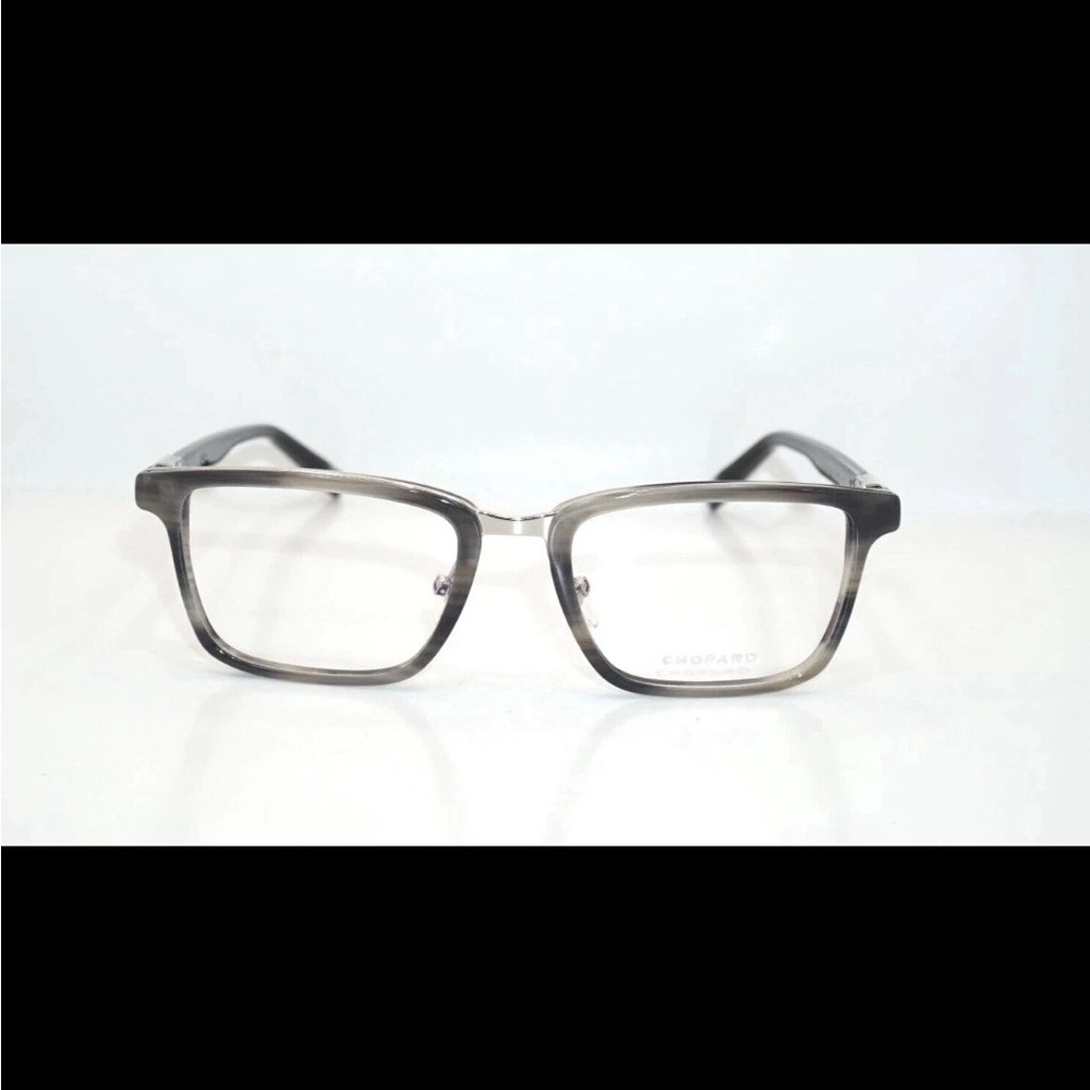 NEW UNISEX CHOPARD EYEGLASS FRAMES- Marbled Grey and Silver
